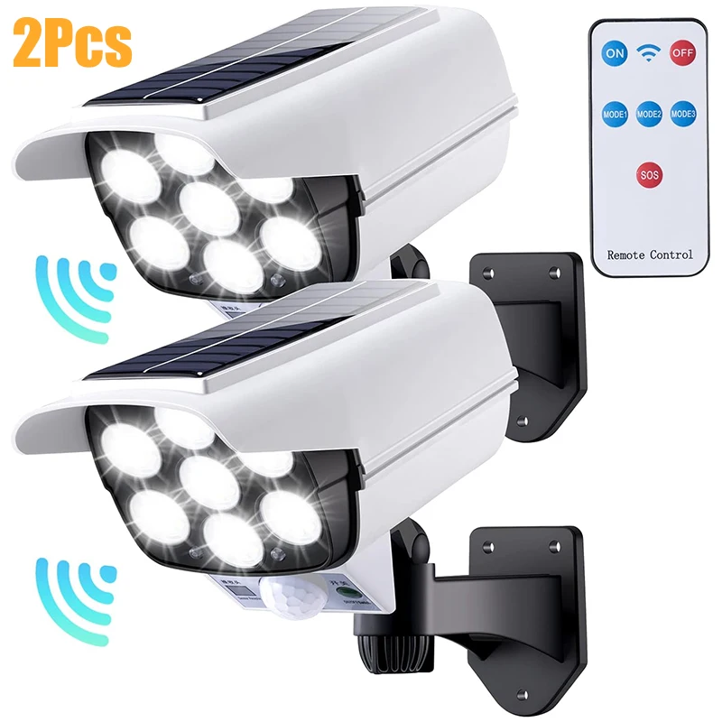 Home Security Flood Lights - 1-2Pack 77LED Sensore di movimento solare